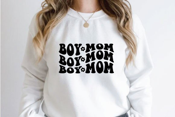 Boy Mom - Retro SVG Design for Graphics and Crafts