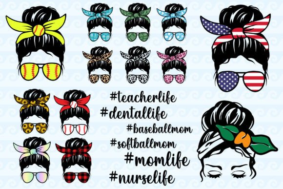 Messy Bun SVG Mom Life Nurse Teacher Svg Graphics and Crafts Review