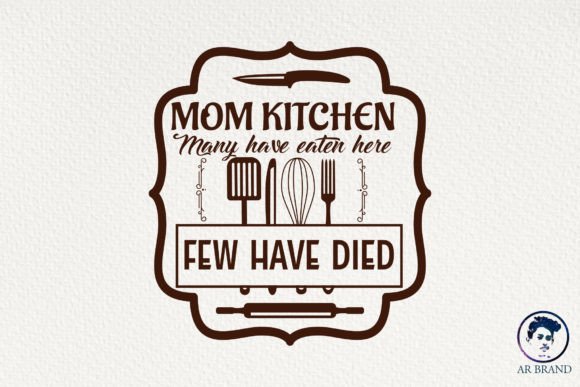 Mom Kitchen SVG Design: Graphics and Crafts for Editorial Use
