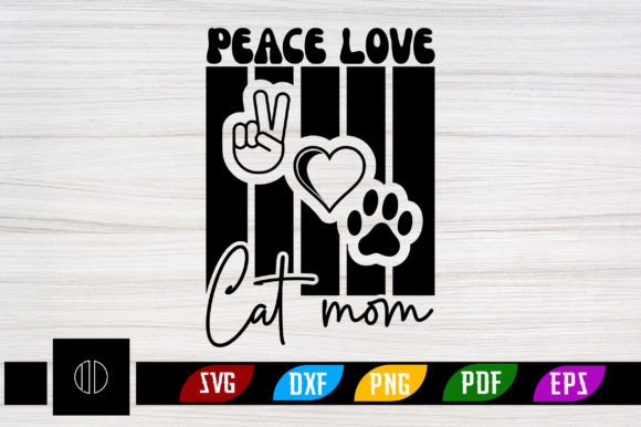 Peace Love Cat Mom Retro Svg Design Graphics and Crafts Review